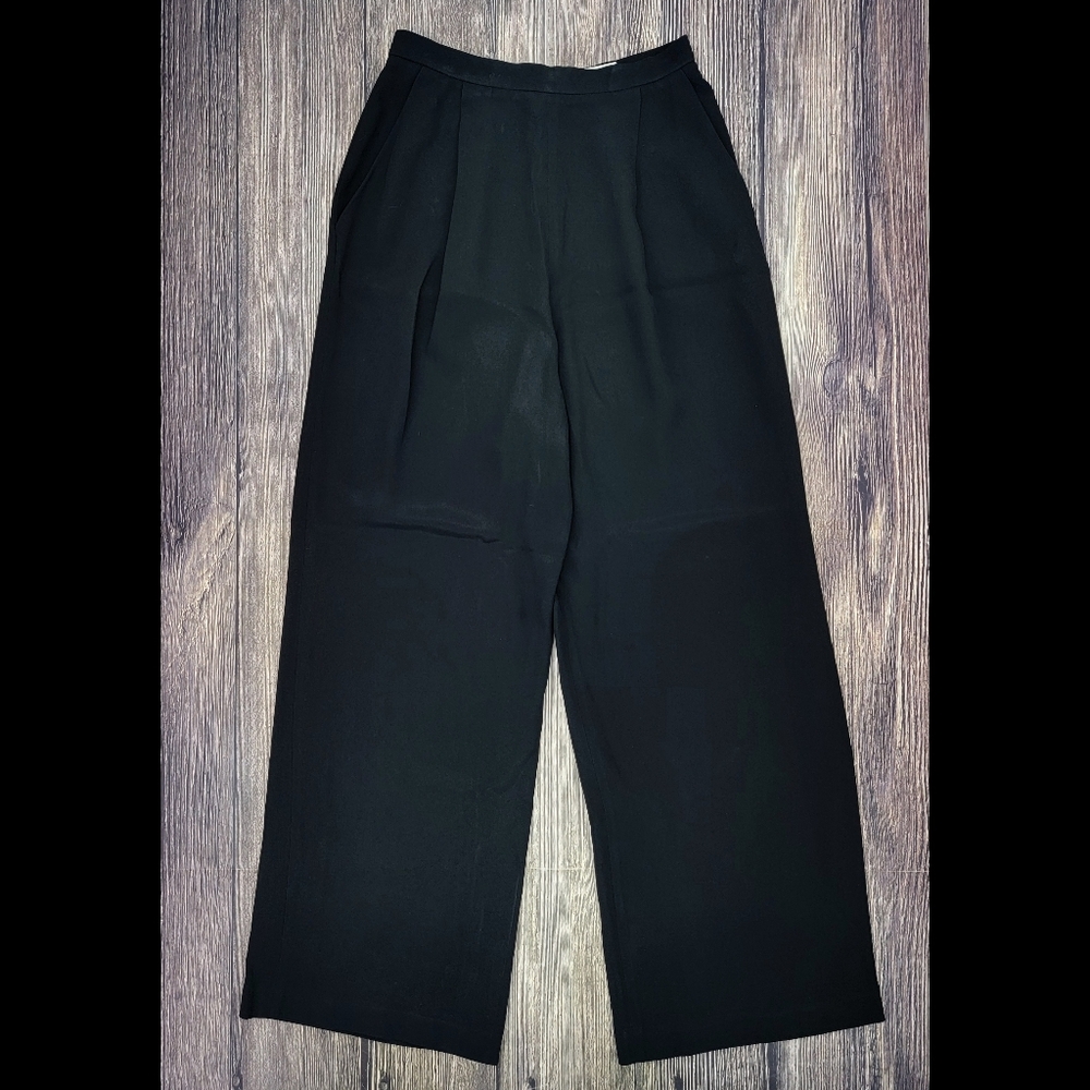 Badgley Mischka Black Wide Leg Trouser Pants